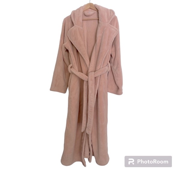 💗 Nordstrom Bliss Plush Light Pink Robe Women’s Size Medium - Picture 1 of 7